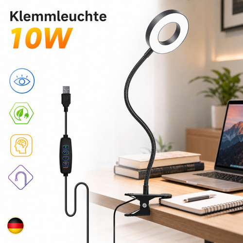 Led klemmleuchte tischlampe - led,