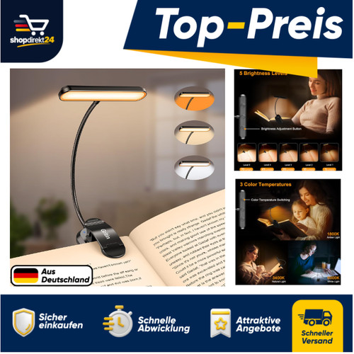 Gritin leselampe buch klemme - gritin,