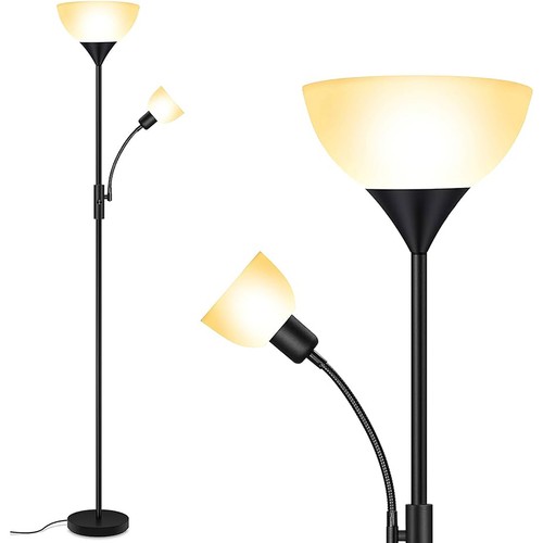 Led stehleuchte stehlampe 2in1 - stehleuchte,