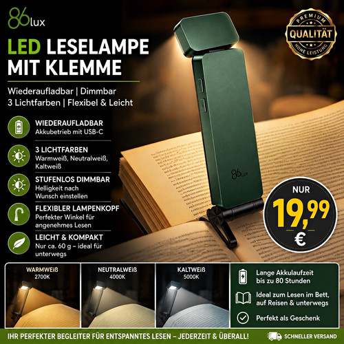 86lux led leselampe - led,